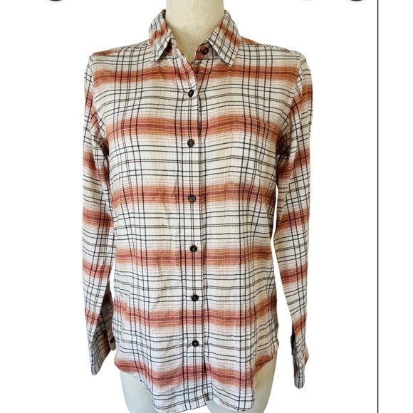 PENDLETON Women100% Cotton Plaid Button Down Shirt Small - Picture 2 of 10